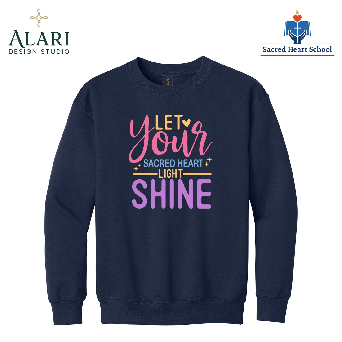 Sacred Heart Let your Light Shine Tee, Shirt, Sweatshirt