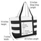 Sacred Heart Blue and White Striped Tote