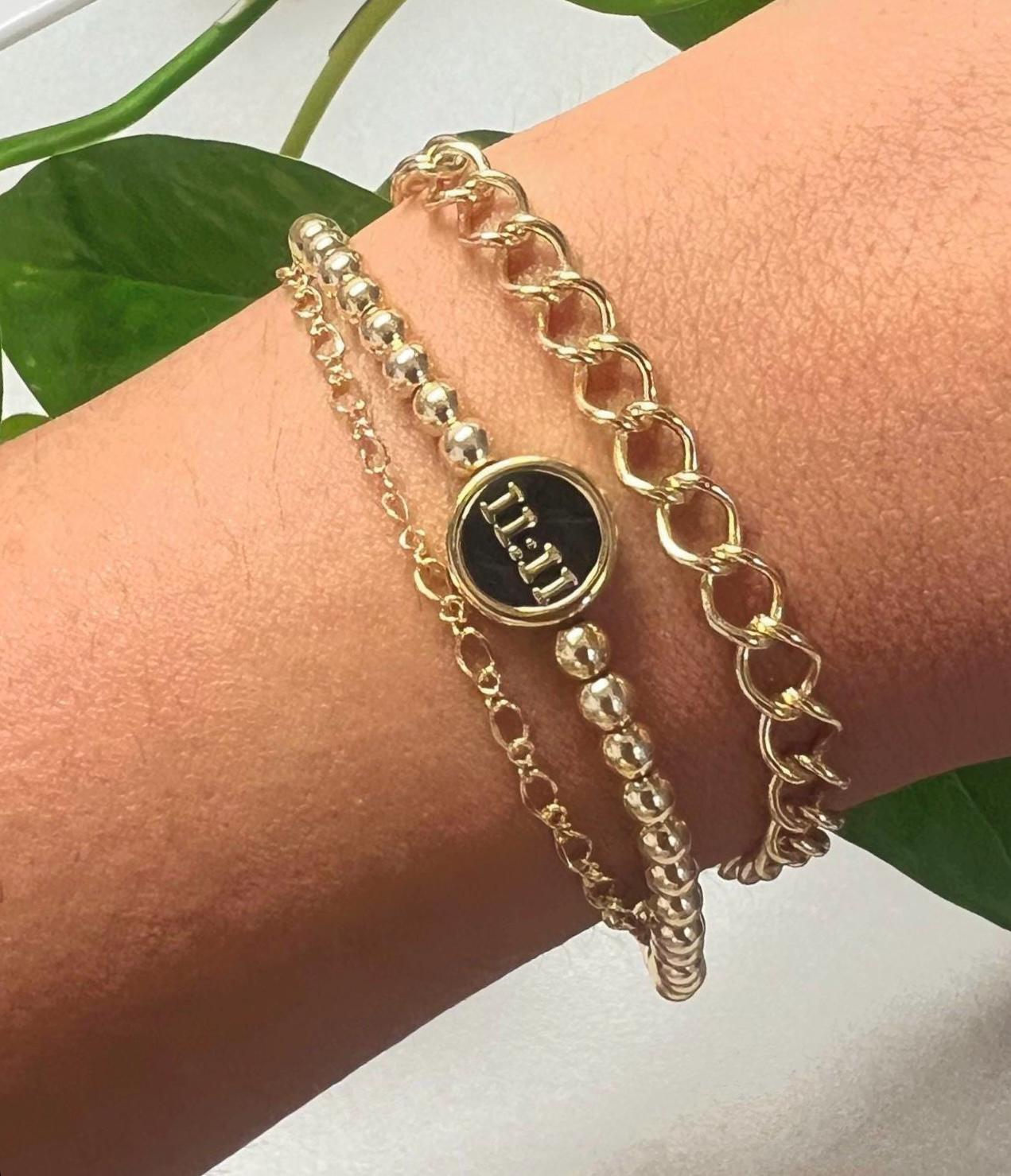 11:11 Angel Number Layered bracelet set