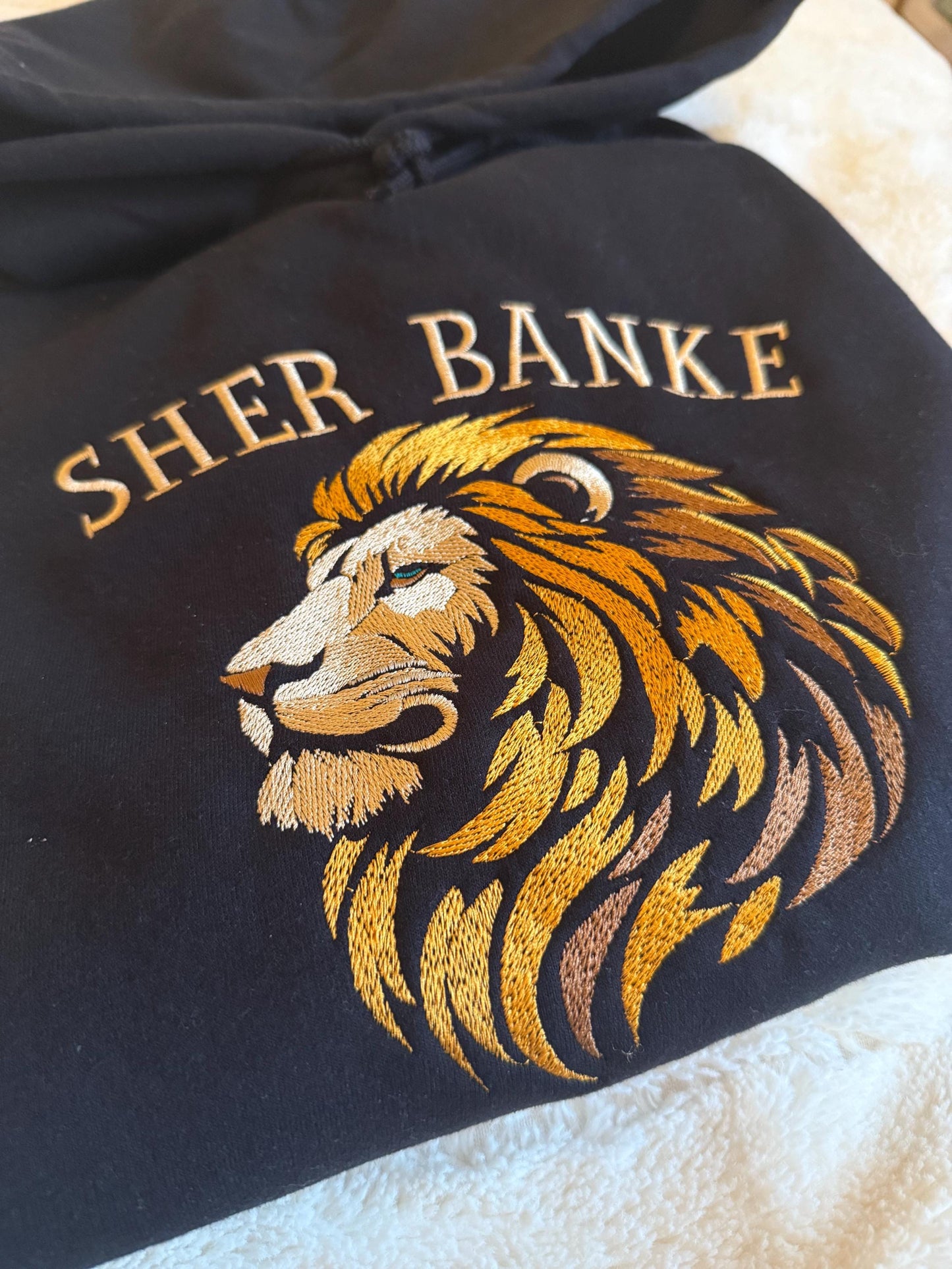 Sher Banke Embroidered Sweatshirt, Punjabi Lion sweatshirt