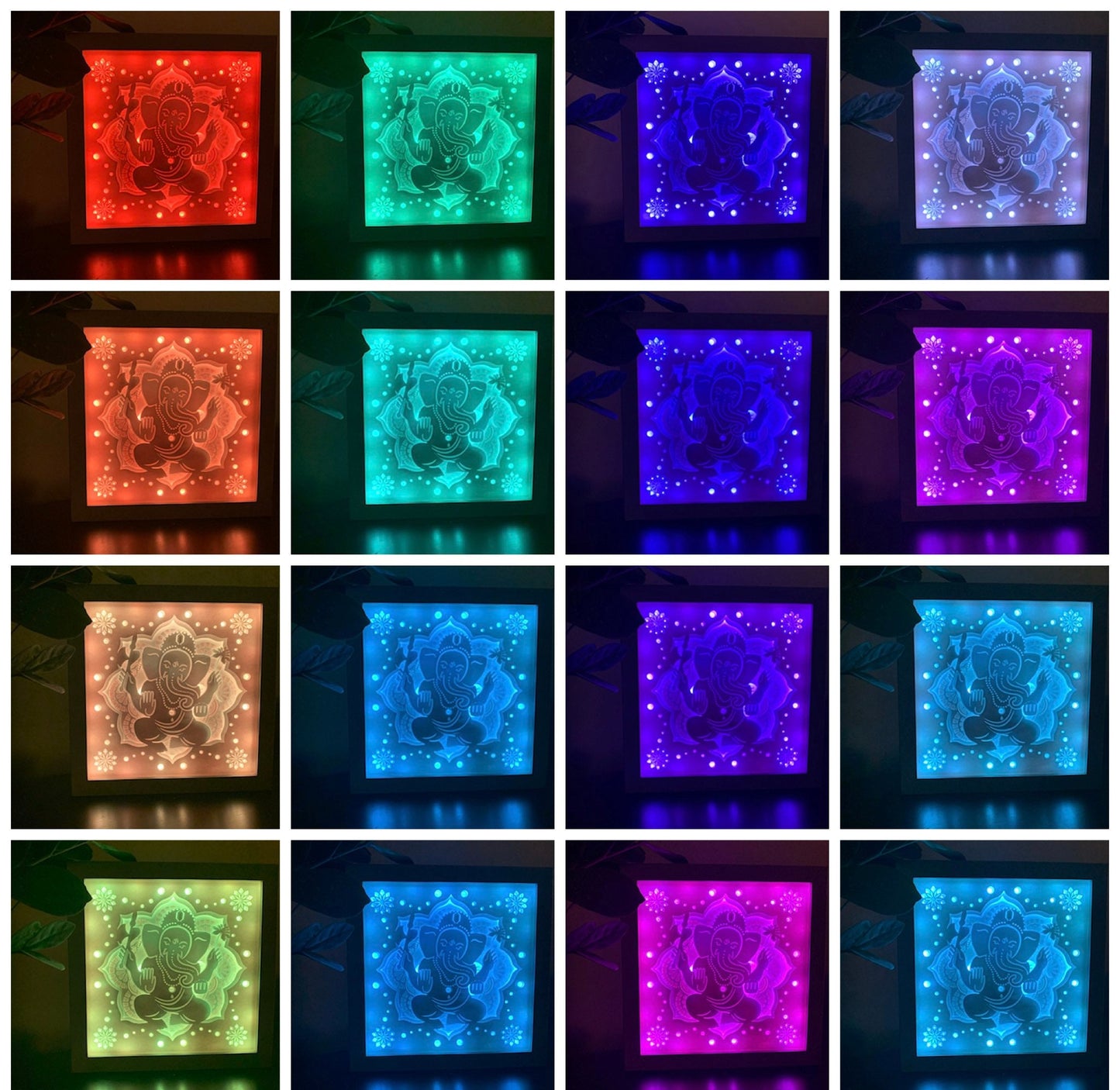 Ganesh Chaturthi Color Changing Lightbox