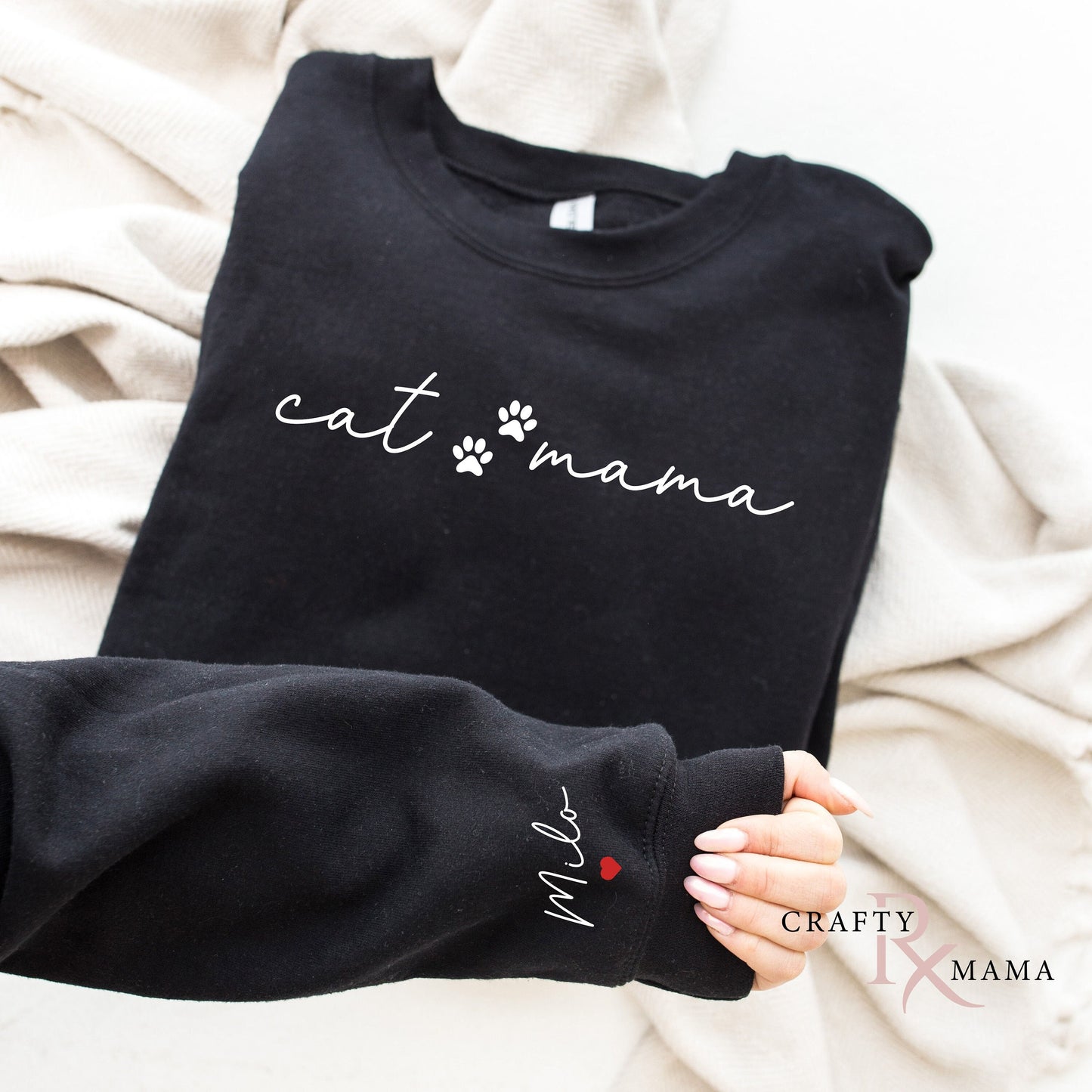 Personalized Cat Mama Sweatshirt