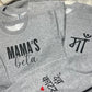 Personalized Papa in Hindi Sweatshirt/Shirt with names on sleeve