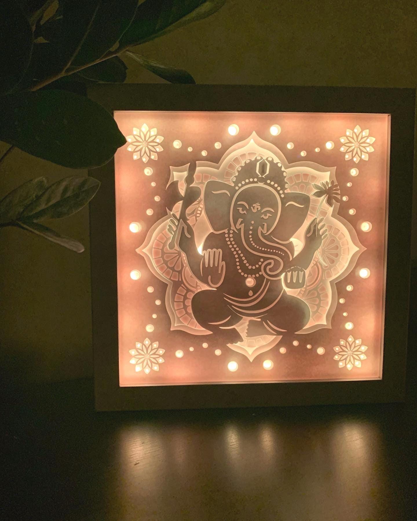 Ganesh Chaturthi Color Changing Lightbox