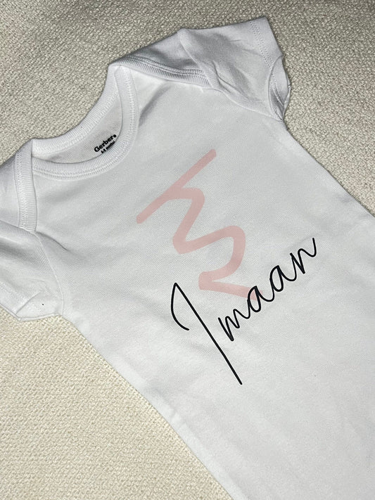 Personalized Hindi Letter Is For Name Bodysuit