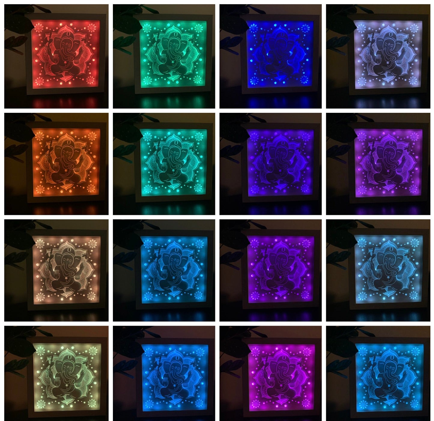 Ganesh Chaturthi Color Changing Lightbox