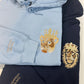 Lion/Lioness Sher/Sherni Embroidered Sweatshirt w roman numeral sleeve