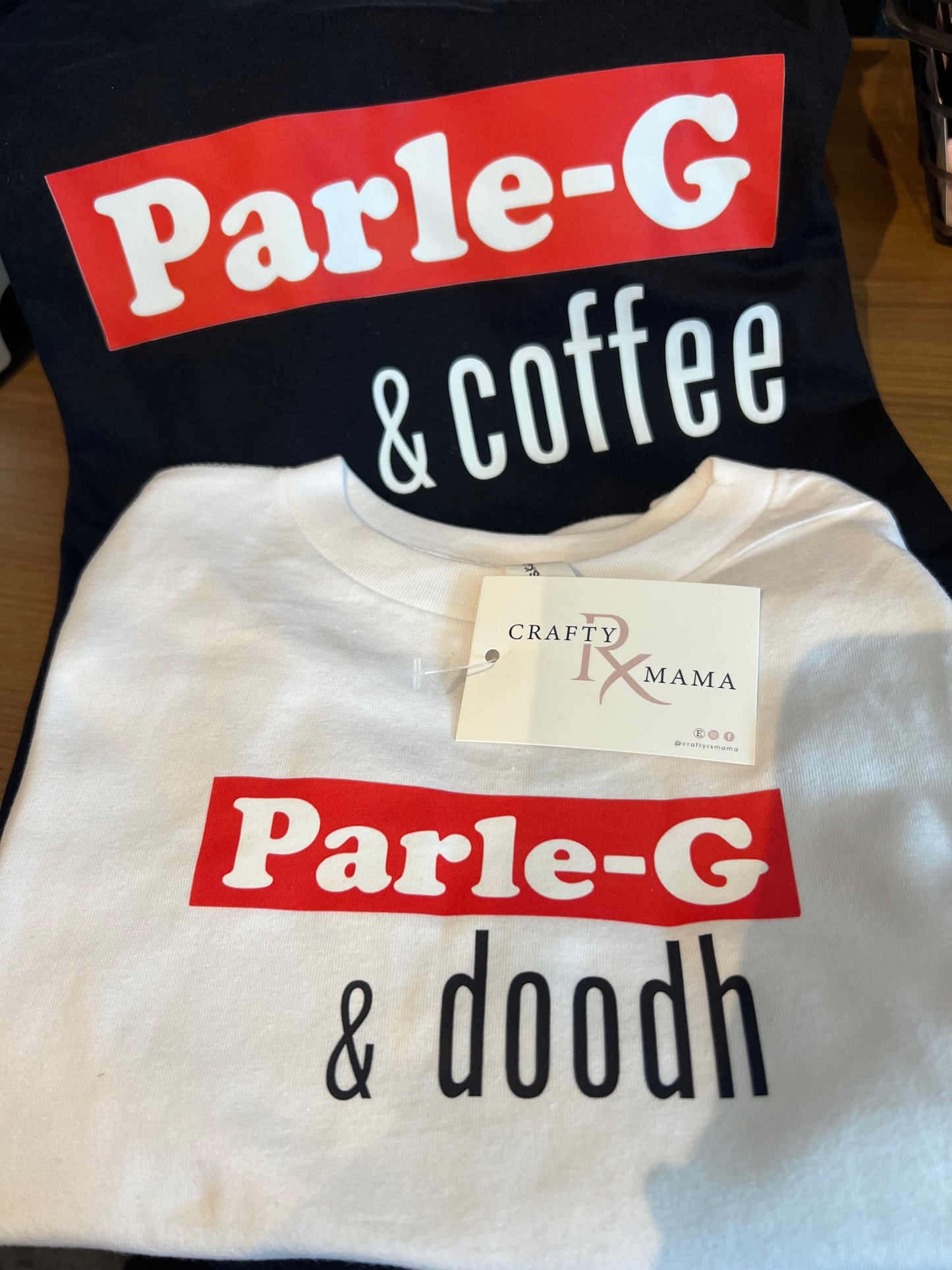 Parle-G and Chai matching shirts
