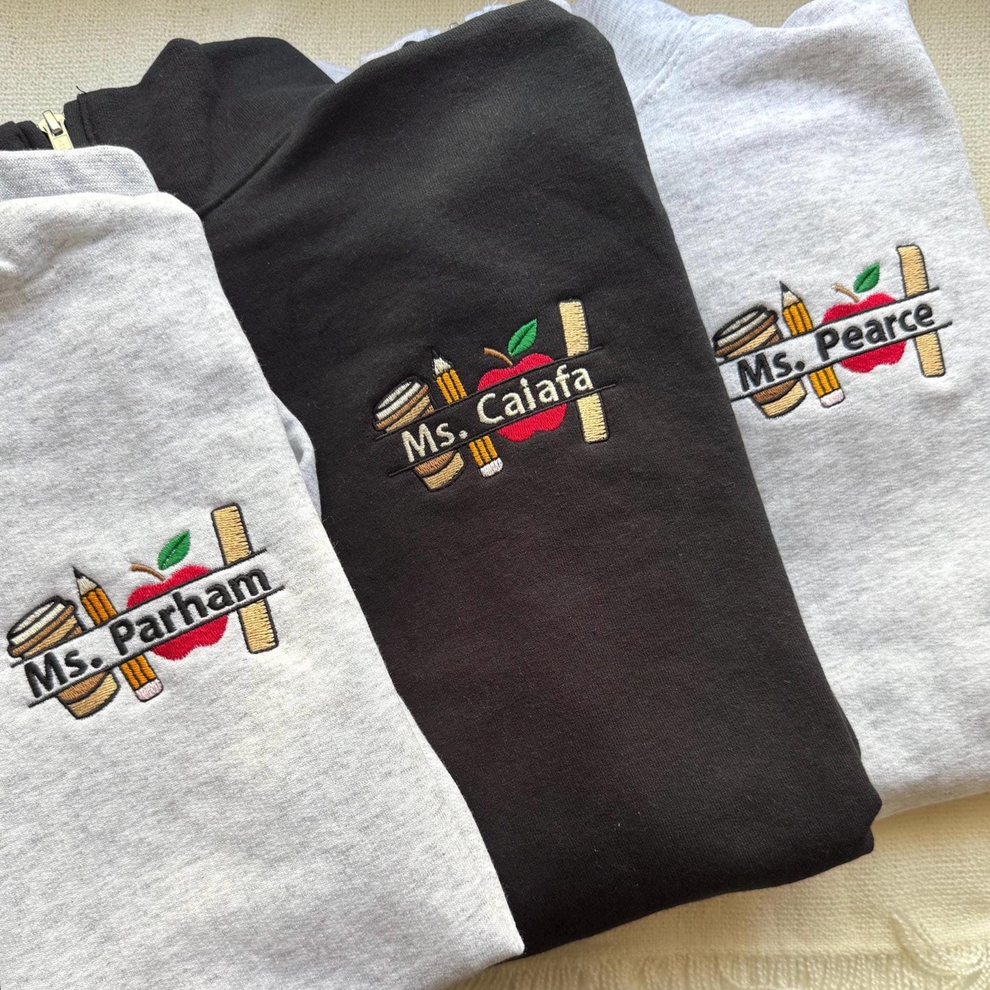 Personalized Teacher Embroidered Sweatshirt