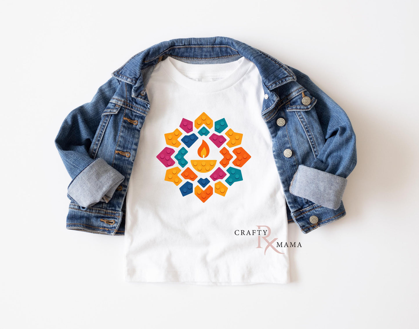 Block Style Diya Diwali Shirt