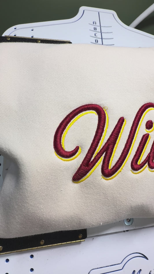 Embroidered 3D Wildcat Sweatshirt